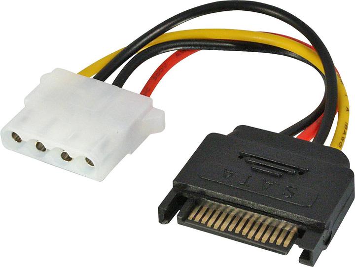 Produktbild Lindy Netzteil interne Stromversorgung, 4-polig (W) bis SATA Leistung (M)