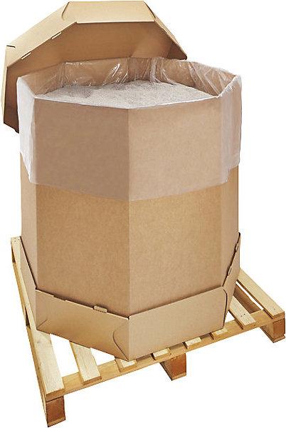 kaiserkraft Octabins, triple fluted, LxWxH 1070 x 1070 x 1050 mm, capacity 1000 l.