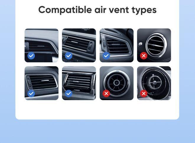 Actual product image Joyroom Magnetic Wireless Car Charger Holder (ventilation grille)