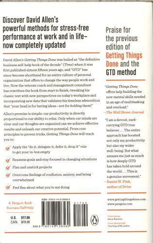 Image du produit Getting Things Done (Anglais, David Allen, 2015)