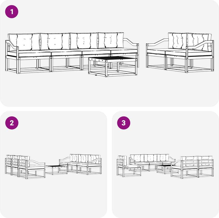 Produktbild vidaXL Outdoor-Sofa