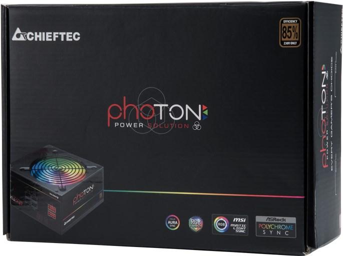 Actual product image Chieftec Photon RGB 650W ATX 12V 85 proc Bronze Active PFC 120mm tylus RGB ventiliatorius (650 W)