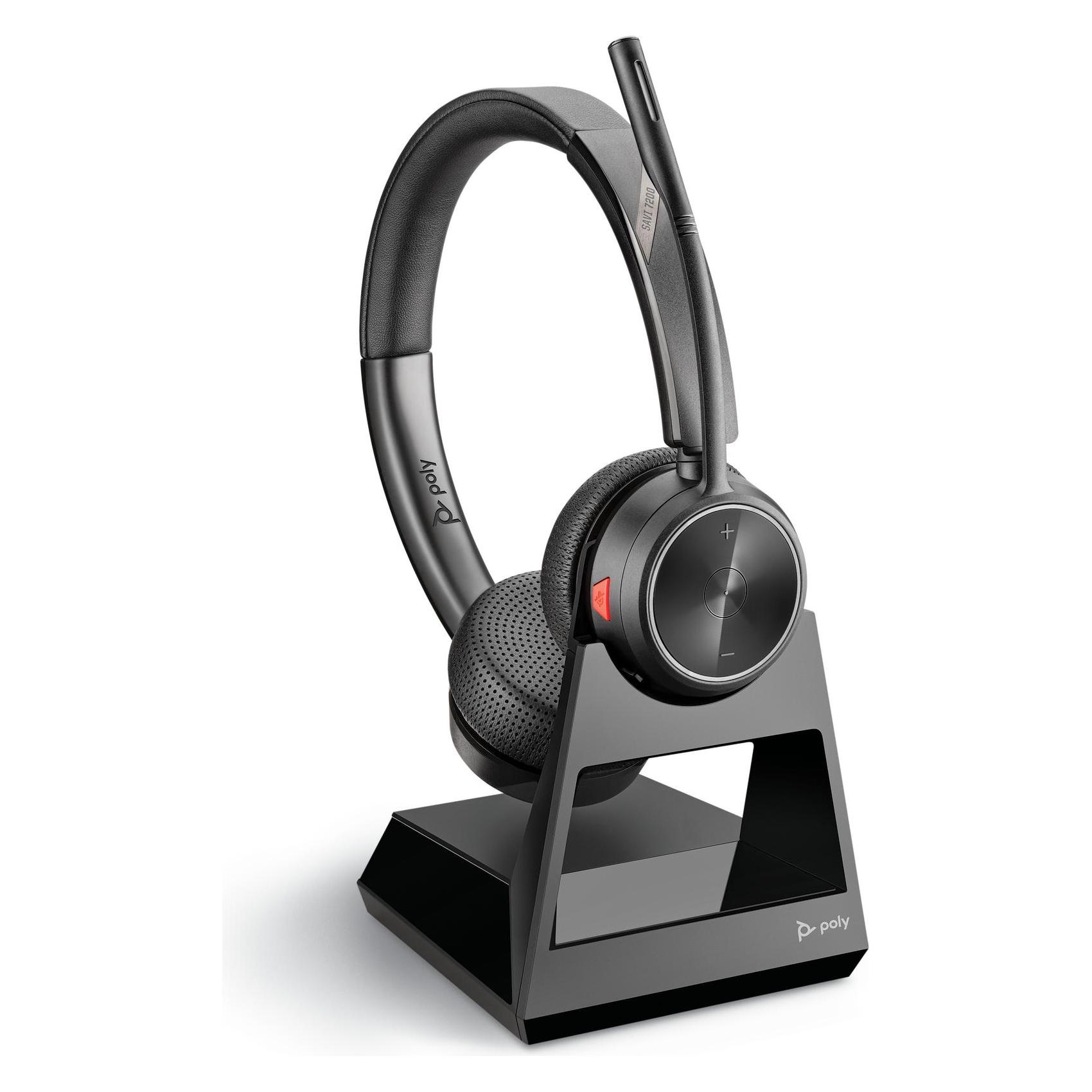 HP Poly Savi 7220 Office Duo (Kabellos, Microsoft Teams), Office Headset, Schwarz