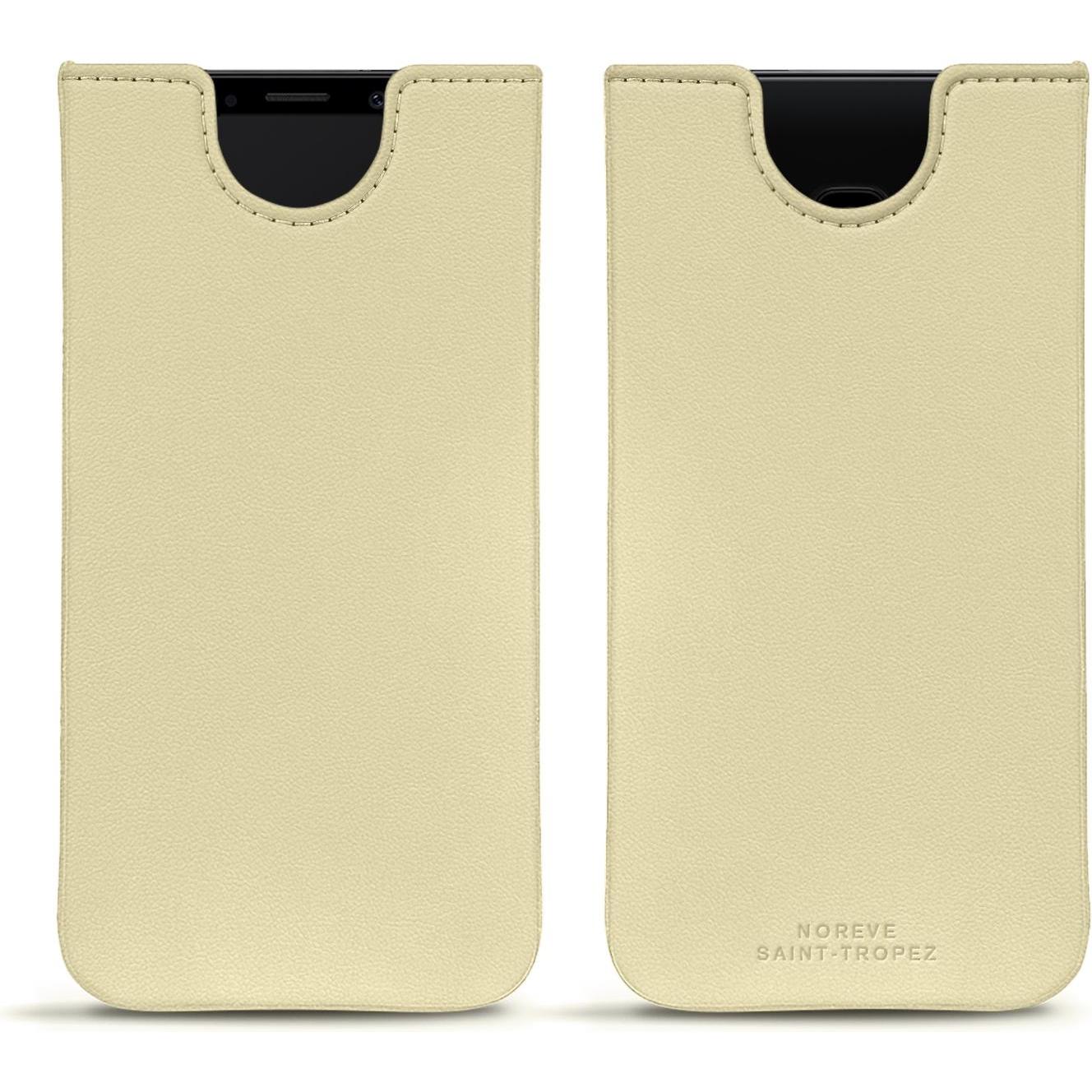 Noreve Lederschutzhülle (Samsung Galaxy S9), Smartphone Hülle, Beige