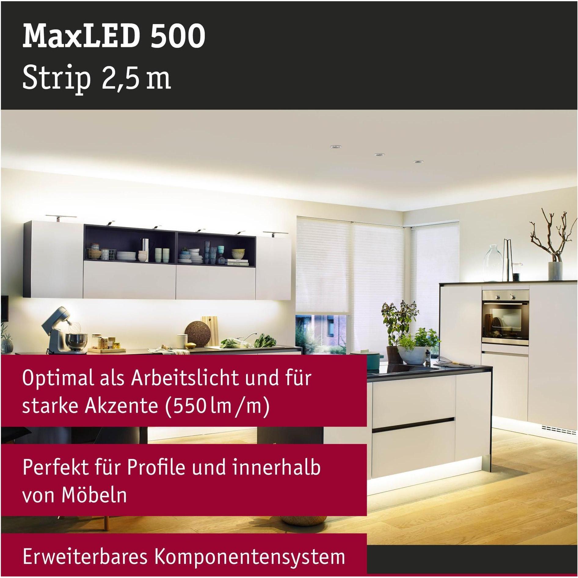 Thumbnail - Paulmann, LED Streifen, MaxLED 500 Stripe (Warmweiss, 250 cm, Indoor)