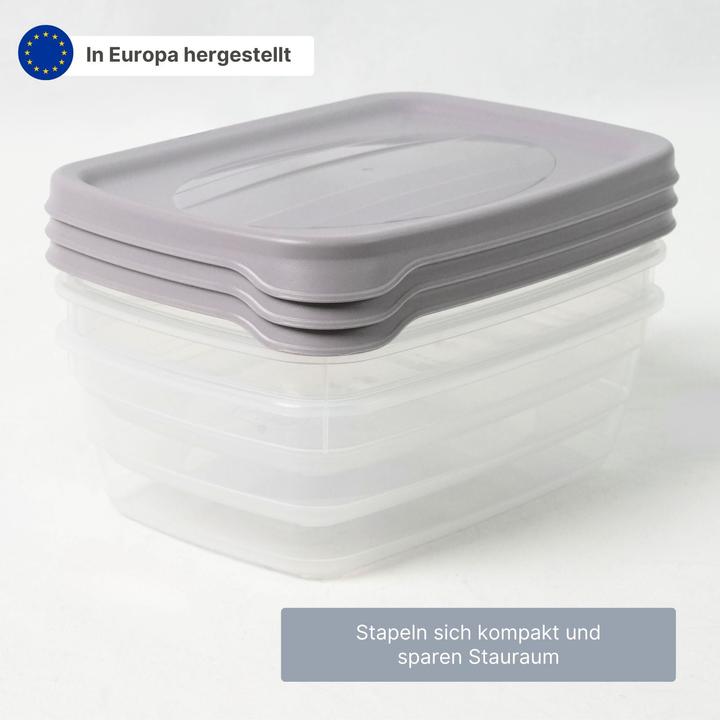 Image du produit Hobby 3er-Set Boxen Aufbewahrungsdosen Meal-Prep-Dosen Frischhaltedosen (2 l)