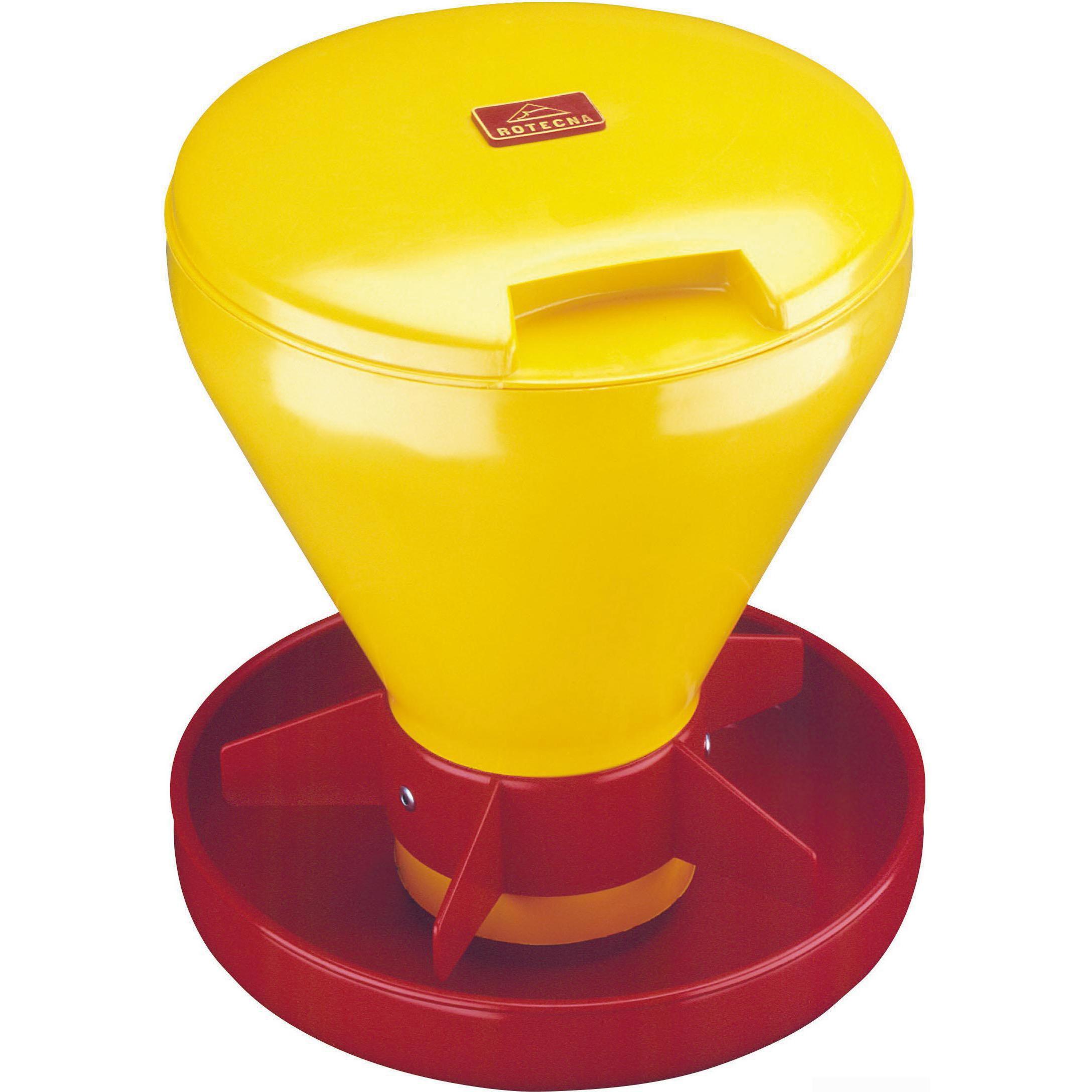 Kerbl Vassoio Piglet Mini Hopper Pan completo di imbuto e coperchio, Ciotola mangime + Dosatore