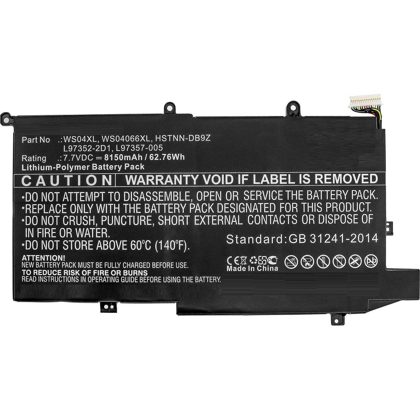 CoreParts Laptop Battery for HP (8150 mAh), Notebook Akku