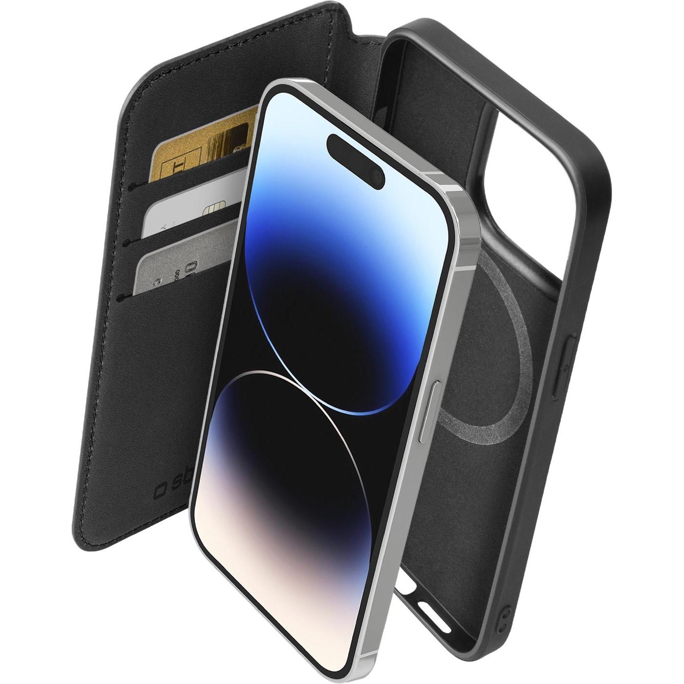 SBS Wallet Case (Apple iPhone 14 Pro), Smartphone Hülle, Schwarz