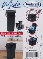 Produktbild Tontarelli Modeeimer mit Griff 38l weiss/schwarz (38 l)