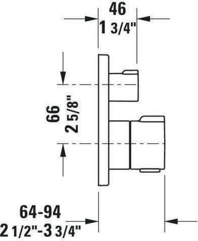 Immagine prodotto Duravit Miscelatore monocomando per vasca C.1 UP con valvola deviatrice e safe-com cromo rotondo