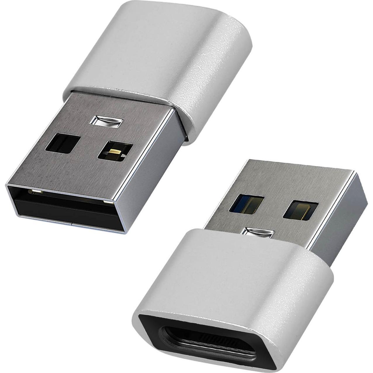 Avizar USB / USB-C Adapter, Laden + Sync. (USB, USB Typ C), Mobilgerät Adapter, Grau