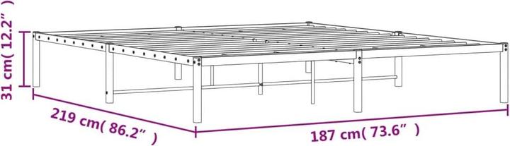 Image du produit vidaXL Bettgestell (183 x 213 cm)