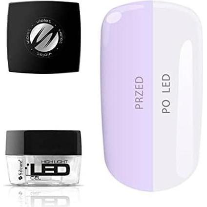Silcare, Nagelpflegemittel, High Light Led Gel Medium-Knelt Uniphase Gel Is Violet 15G