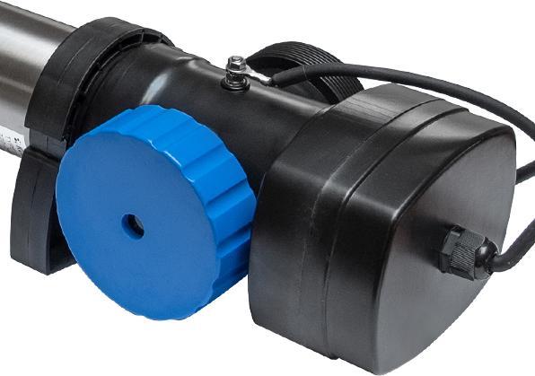 Actual product image KobreTec UV-C pond clarifier stainless steel housing