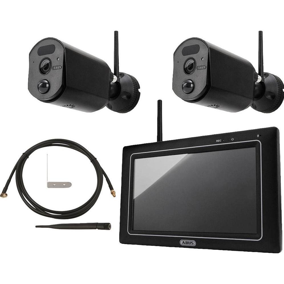 Abus PPDF17000 + PPDF17520 + TVAC17530 Funk-Überwachungskamera-Set 4-Kanal mit 2 Kameras 2304 x 1296 Pixe (2304 x 1296 P...