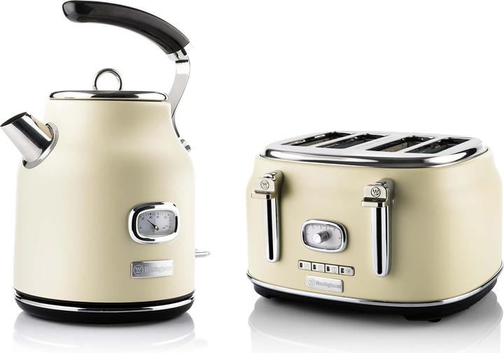 Westinghouse Retro Breakfast Set, 4-Slot Toaster + Kettle 1.7L (1.70 l)