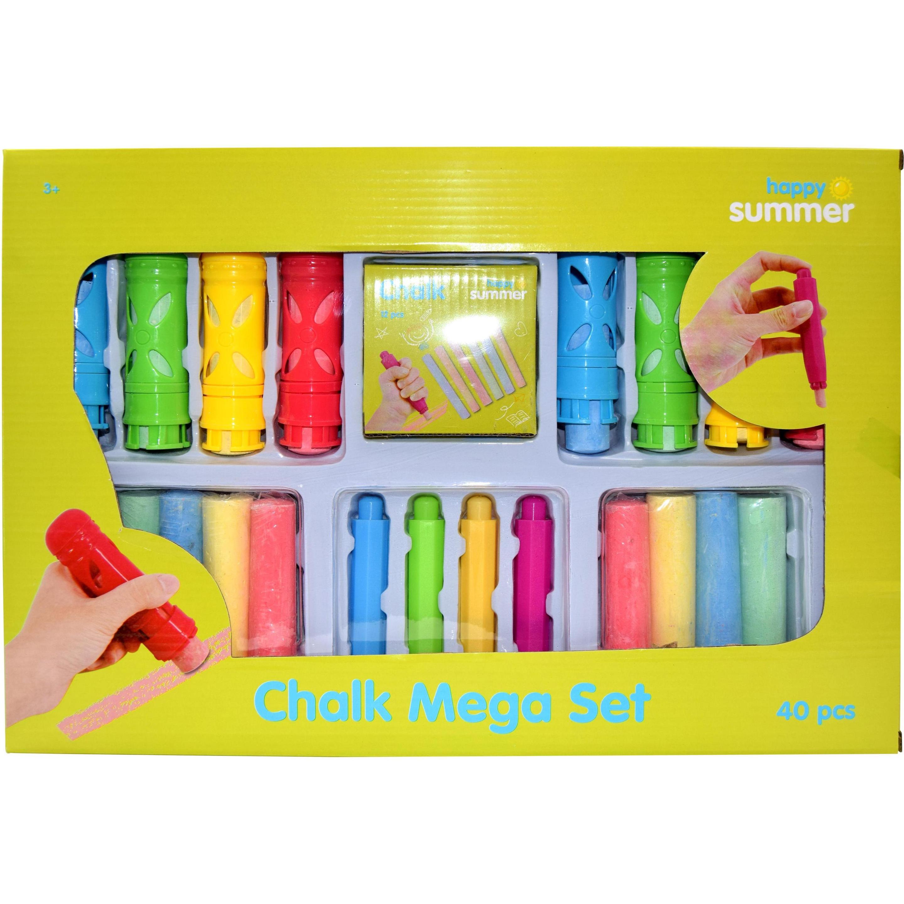 Amo Toys, Malstifte, HAPPY SUMMER - Chalk Mega Set 40 pcs. (303202) (40 x)