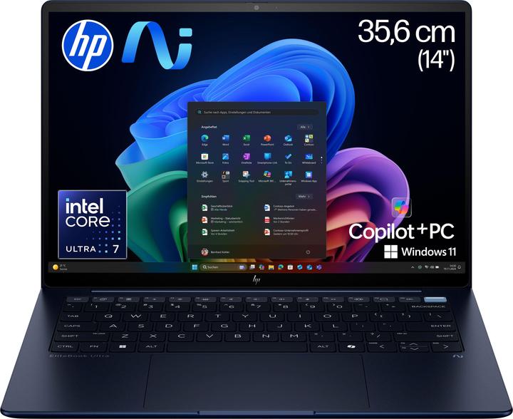 Produktbild HP EliteBook Ultra G1i (14", Intel Core Ultra 7 258V, 32 GB, 1000 GB, DE)