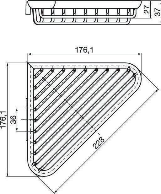 Produktbild Emco Eckschwammkorb SYSTEM 2 m verd Wandbefestigung abnehmbar chrom