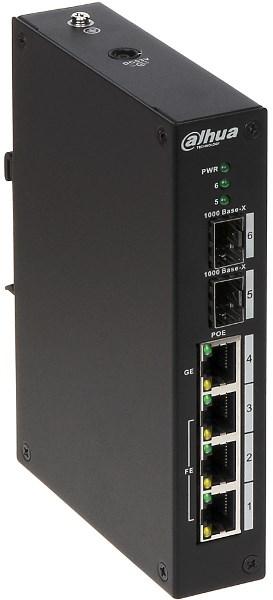 Productafbeelding Dahua PFS3206-4P-96 Netwerkschakelaar Managed L2 Fast Ethernet (10/100) Power over Ethernet (PoE) (4 ports)