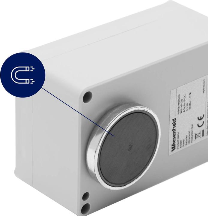 Produktbild Wiesenfield Ultraschall Tiervertreiber Tierschreck Marderschreck Akku 180° 2000 m²