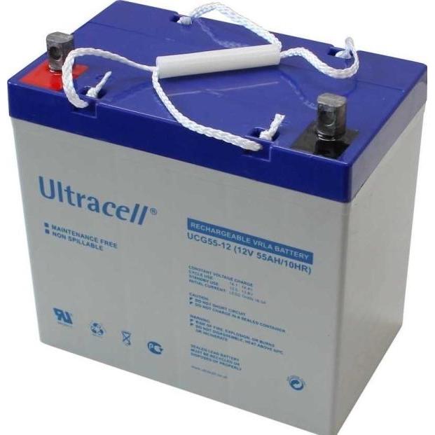 Ultracell Accumulatore UCG55-12 (55Ah, 12V, żelowy, głębokie rozładowanie), Batterie + pile