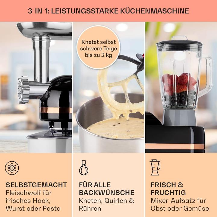 Image du produit Klarstein Pétrin avec hachoir à viande (2000 W)