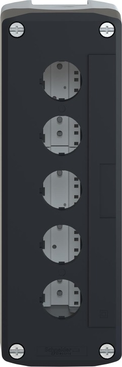 Produktbild Schneider Electric Tastergehäuse 22mm 5 Loch grau