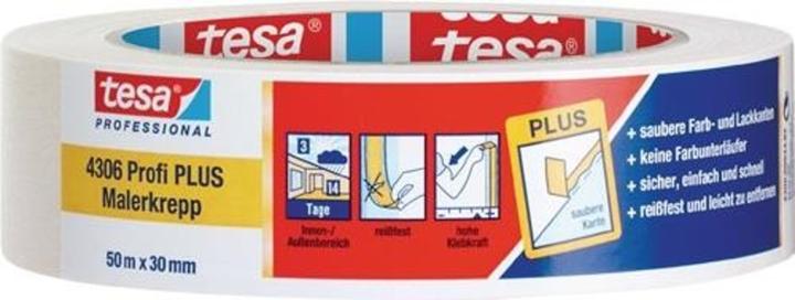 Actual product image tesa Painter's masking tape 4306 Profi PLUS light creped light beige length 50 m width 30 mm (30 mm)
