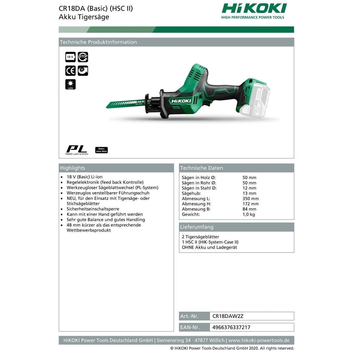 Thumbnail - Hikoki, Säbelsäge, Säbelsäge