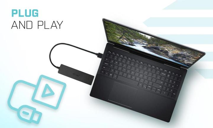 Produktbild i-tec Advance U3GL3SLIM Schnittstellen-Hub USB 3.2 Gen 1 (3.1 Gen 1) Typ-A Schwarz (USB-A, 4 Ports)