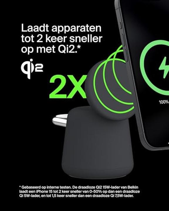 Produktbild Belkin BoostCharge Pro 2-in-1 Qi2 Ladestation (15 W)