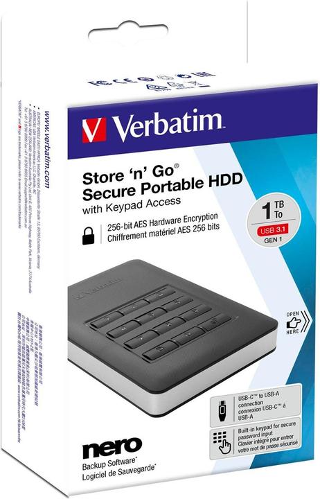 Produktbild Verbatim Store ‘n’ Go Secure (1 TB)