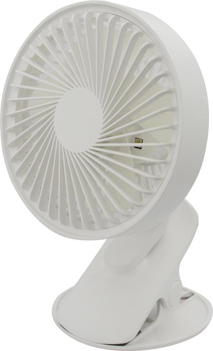 Actual product image Eurotrail Rechargeable clip table fan with light