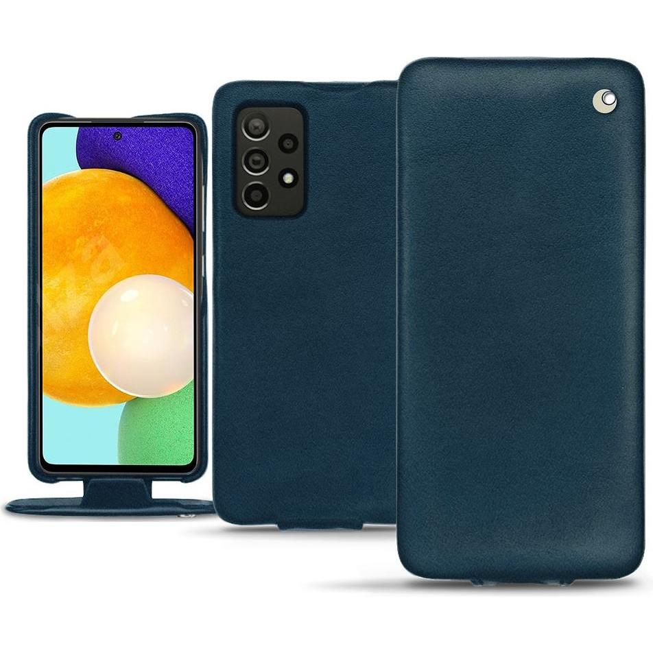 Thumbnail - Noreve Lederschutzhülle vertikal (Samsung Galaxy A52), Smartphone Hülle, Blau