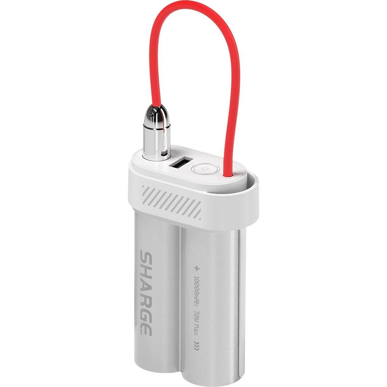 Sharge Pouch Mini WHI (10000 mAh, 30 W, 36 Wh), Powerbank, Weiss