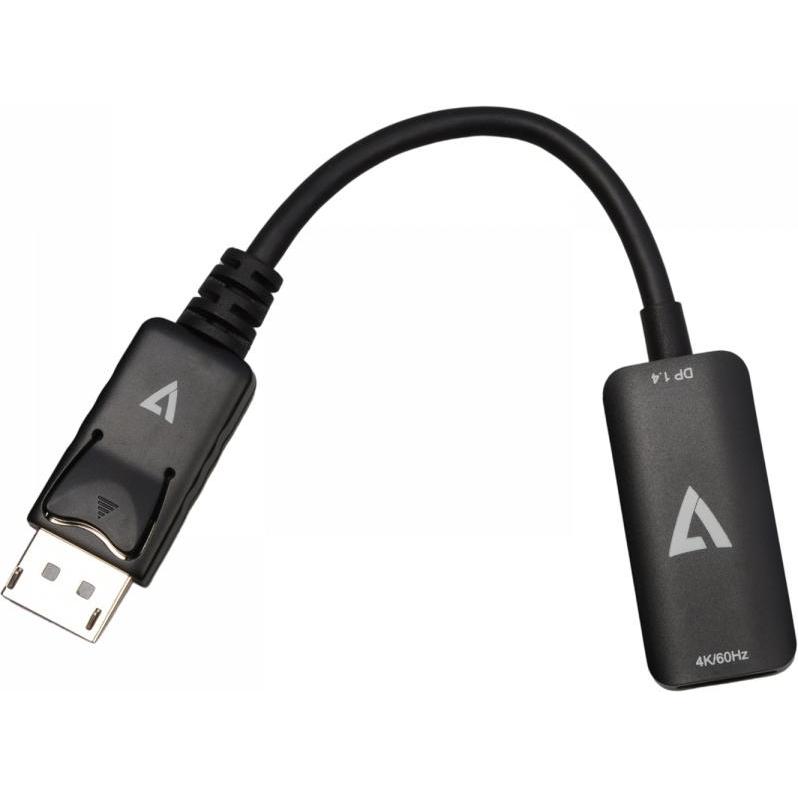 Thumbnail - V7 Displayport To HDMI Video Adptr (HDMI, 16 cm), Data + Video Adapter, Schwarz