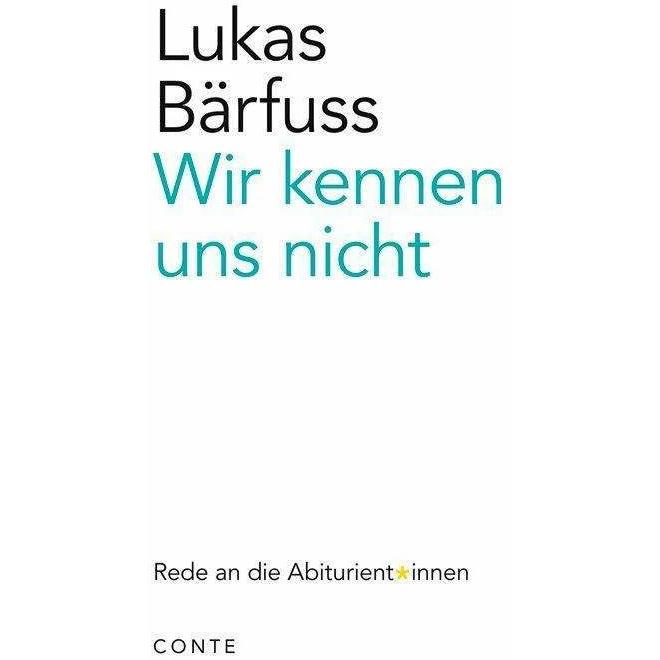 Wir kennen uns nicht, Belletristik von Lukas Bärfuss
