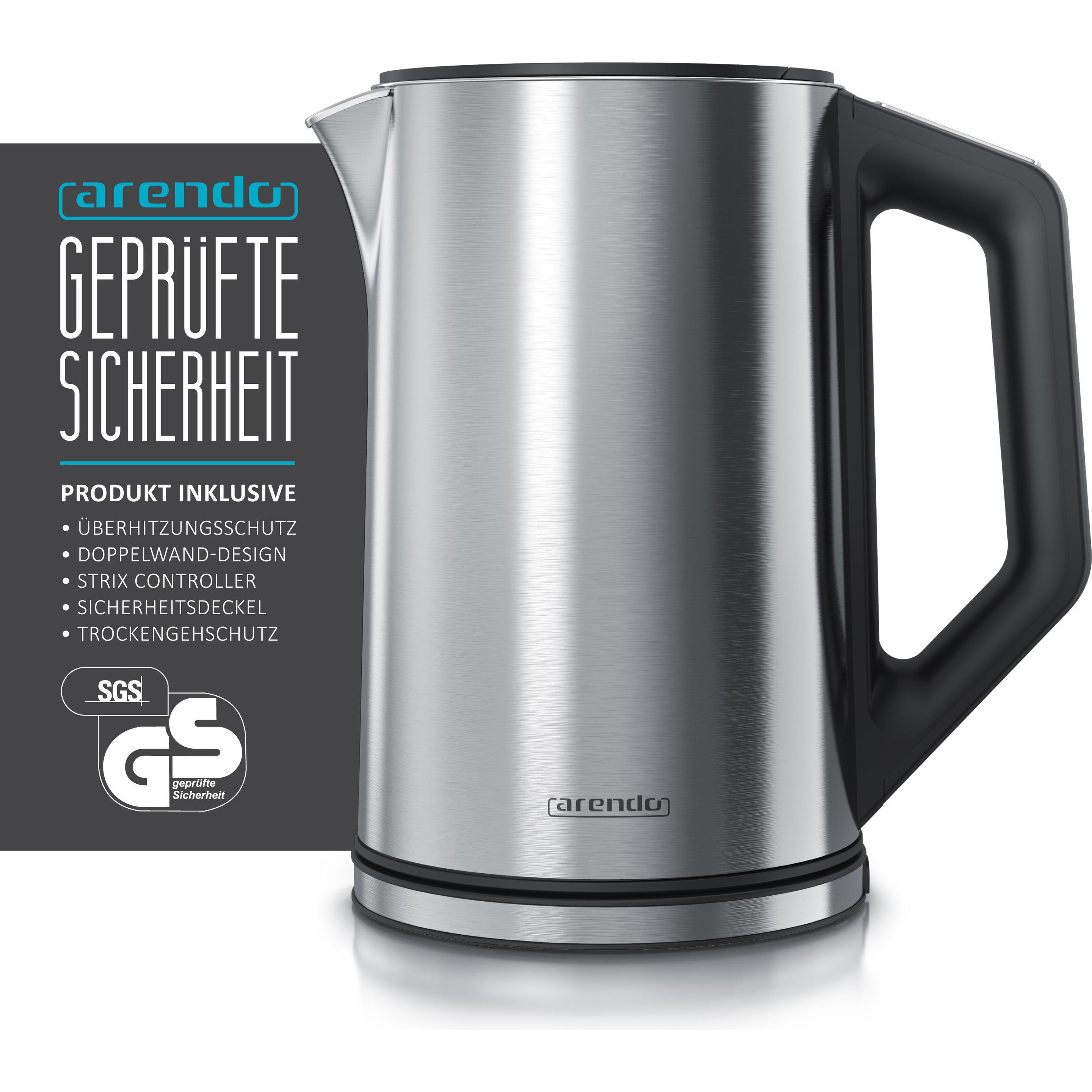 Thumbnail - Arendo Wasserkocher, Wasserkocher, Silber