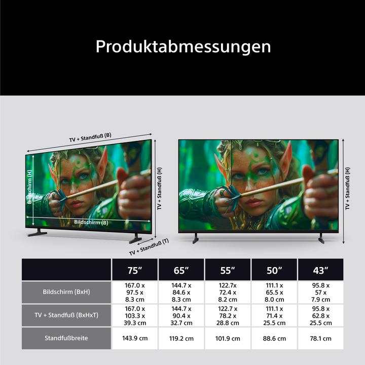 Image du produit Sony K50S25M2PB (50", Bravia 2 II, LED, 4K, 2026)