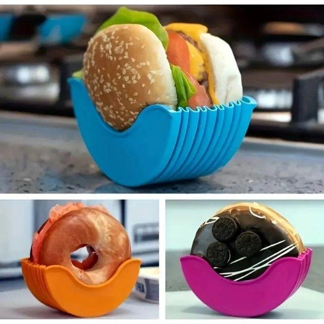 Image du produit MU Classic Porte-hamburgers en silicone Lot de 4
