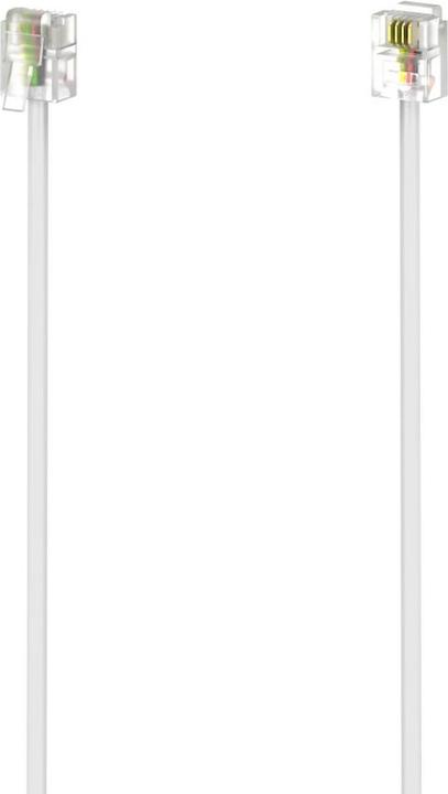 Image du produit Hama Câble modulaire, connecteur 6p4c - connecteur 6p4c, 6 m, blanc