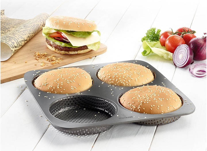 Produktbild Westmark 4er Burger Brötchen Backform Big, 28x28cm (28 cm)