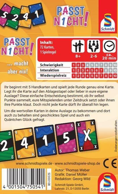 Produktbild Schmidt Spiele Passt nicht! (Deutsch, Englisch)