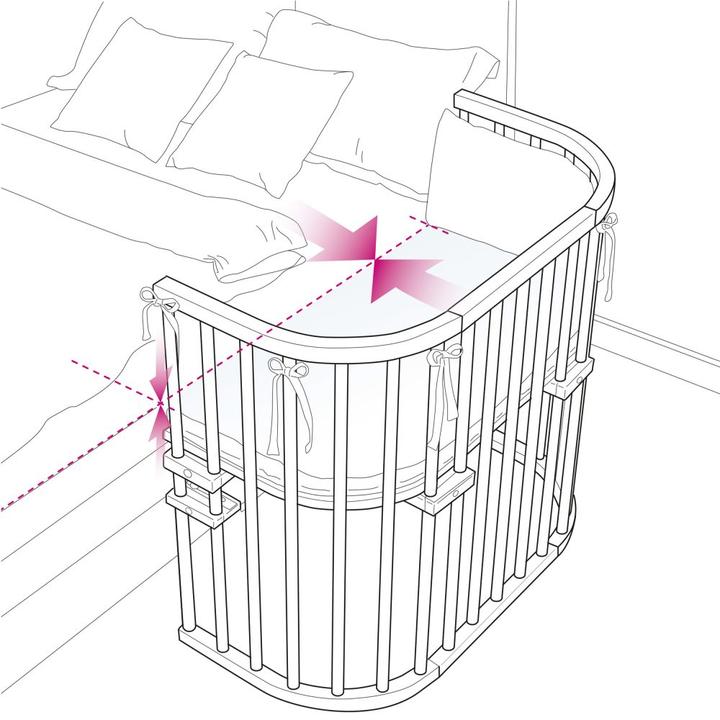 Actual product image Babybay 5-piece extra bed - Boxspring extra bed set (89 x 51 cm)