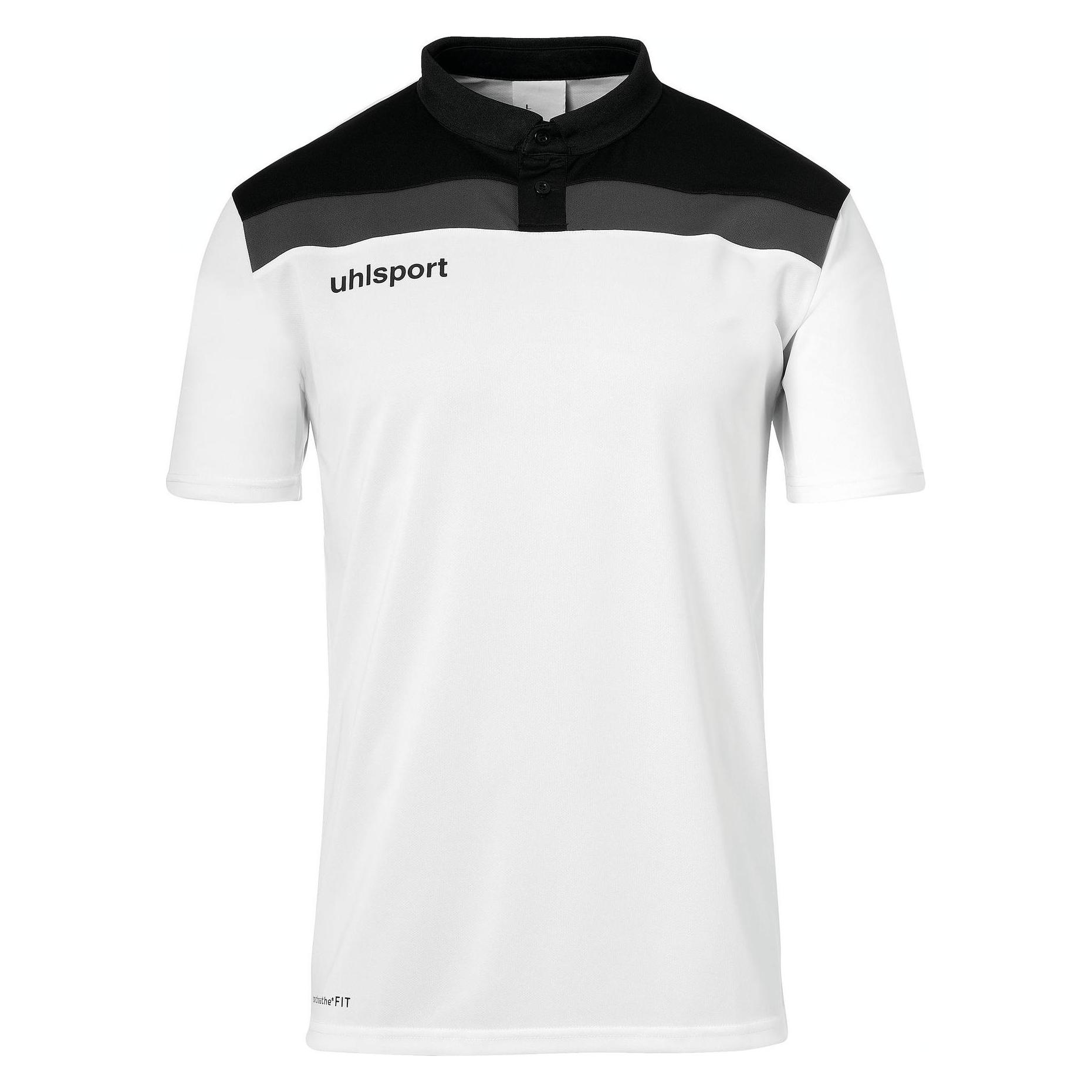 Uhlsport, Herren, Sportshirt, Offense 23 (5XL), Weiss, Schwarz, Grau, 5XL