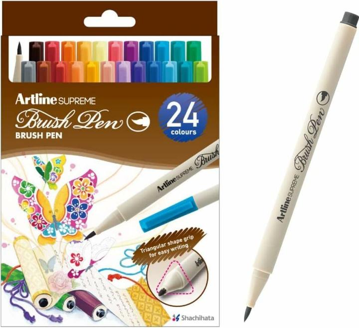 Actual product image Artline Brush Pen Supreme (24x)