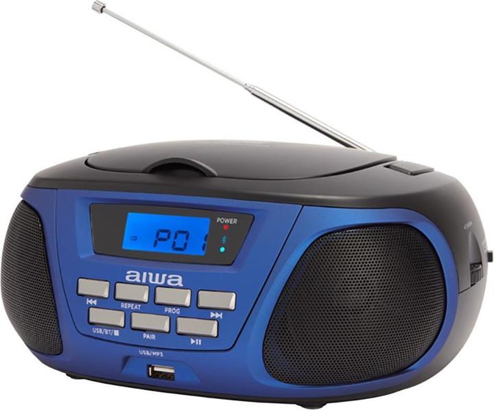 Produktbild Aiwa BBTU-300BL portable stereo system Analog Black, Blue (AM, FM, MW, Bluetooth)