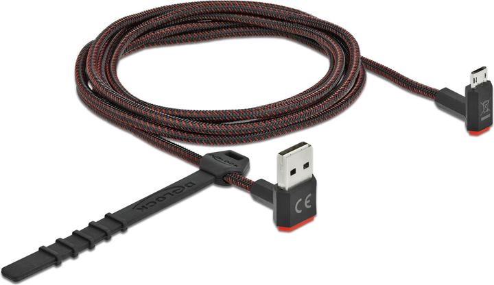 Produktbild Delock USB 2.0-Kabel EASY-USB, A-MicroB gewinkelt oben/unten 2 m (2 m, USB 2.0)